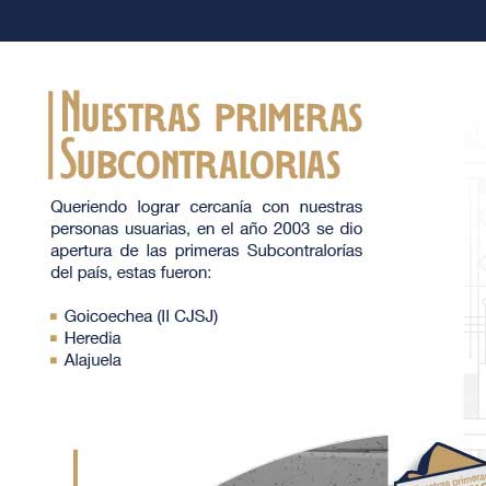 Nuestras primeras Subcontralorias